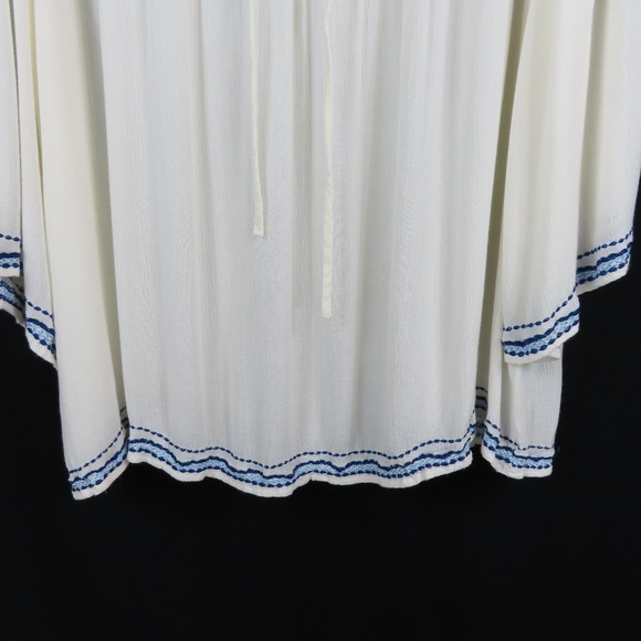 Hannah Plus Size Viscose Machine Embroidery Tunic Shirt Sz. 3X - Picture 3 of 12